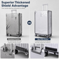 Protect Luggage Instantly! Clear PVC Suitcase Cover