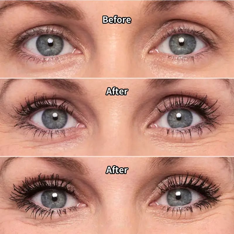 💜All-Day Beautiful Lashes, Smudge-Proof! Waterproof Fiber Mascara for Natural Volume.