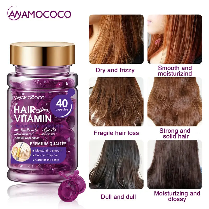 🌿Capsule Hair Oil – Instant Frizz Control & Shine