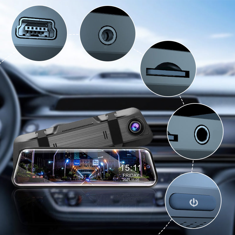🔥2026 Hot Sale✈️Touch Screen Rear View Mirror Dash Cam Smart Mirror~Last 3 days – limited time discount! ⏰🔥