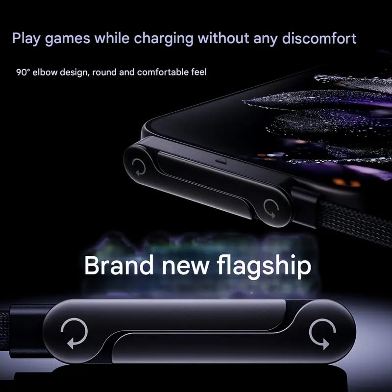 Charge & View Instantly! No-Slip 240W Foldable Stand Cable