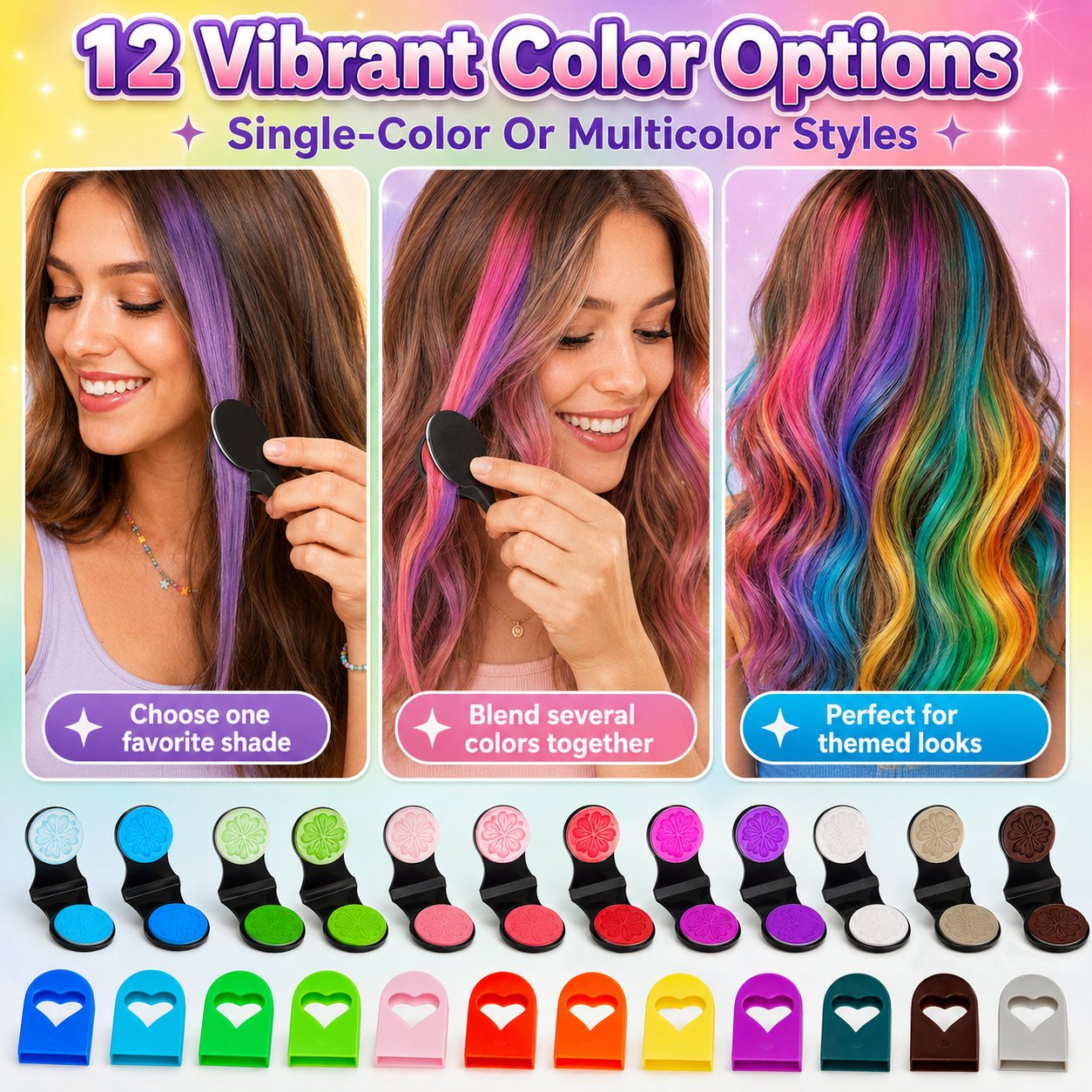 Hair Chalk – 12 Shades, Zero Commitment