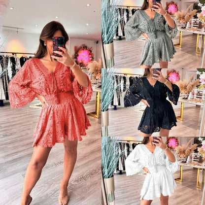Lace V-Neck Tunic – Soft & Versatile