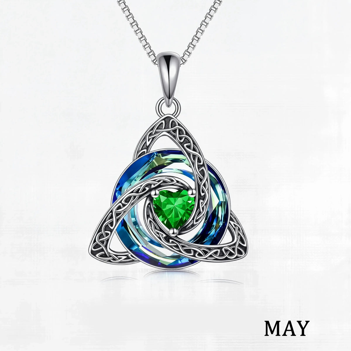 Wear Sacred Love Instantly! No-Tarnish Celtic Birthstone Necklace