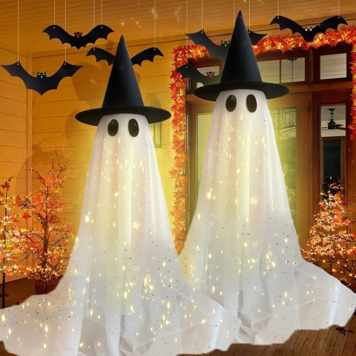 Glow Up Halloween Instantly! No-Cord 5ft LED Ghost Decoration