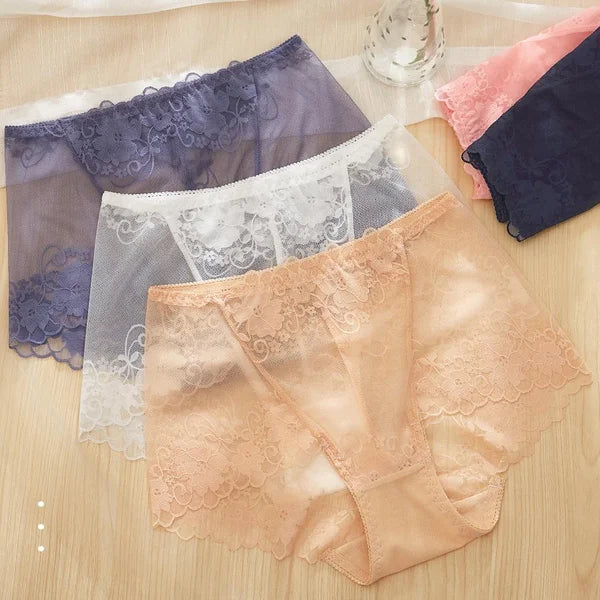 Women's Hand-Crocheted Lace High-Rise Boxer Briefs