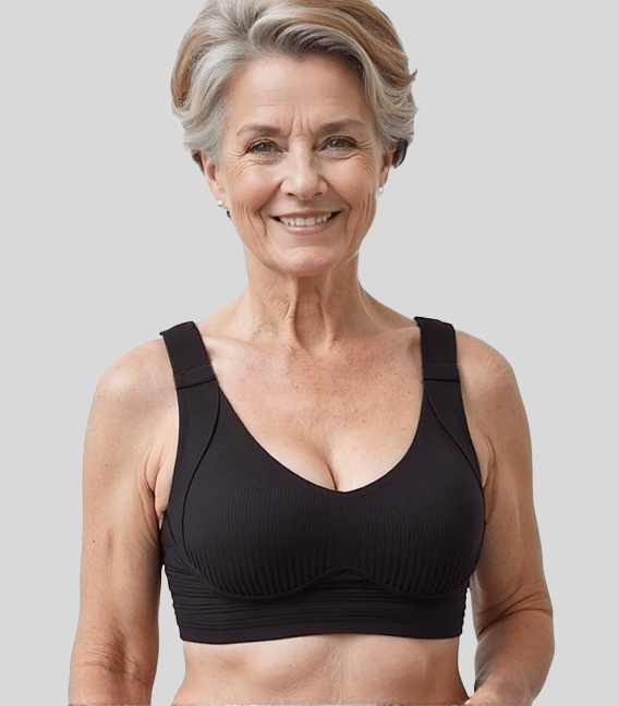 💕 Buy More Save More 💕 Subtle Striped Seamless Bra with W-Support – Comfort & Style!