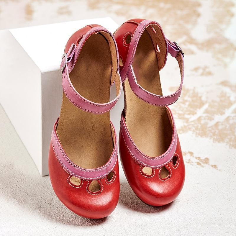 RETRO BLOCK HEEL SANDALS