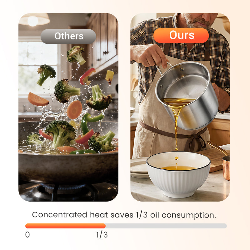Fry Crispy Food Instantly! No-Splash Oil-Saving Stainless Fryer