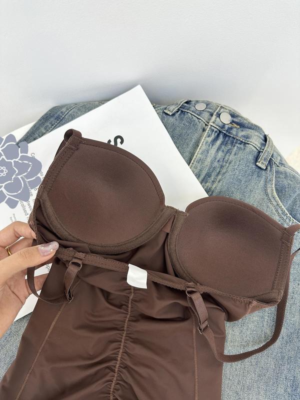 🔥 Hot Sale 50% OFF 🔥Shapewear Bodysuit with Bra|Ruched Slimming Adjustable Waist✨