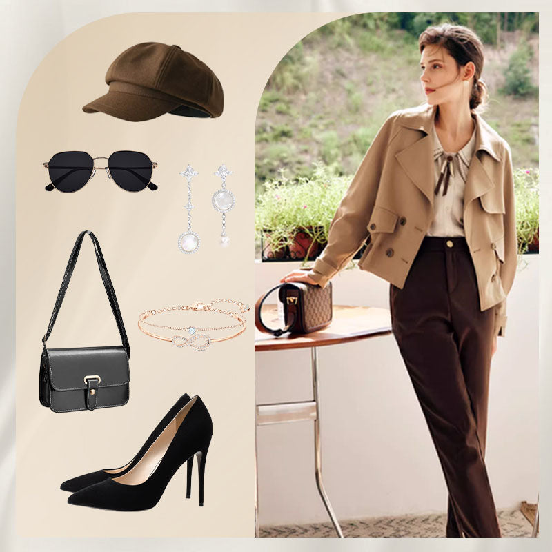 Women's Fashion Short Trench Coat
