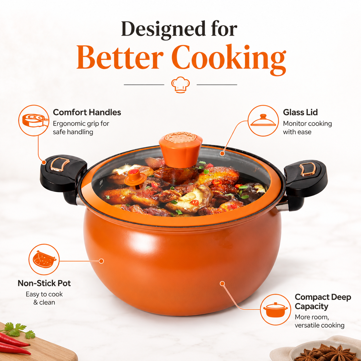 Chubby Multi-Functional Nonstick Micro-Pressure Cooker
