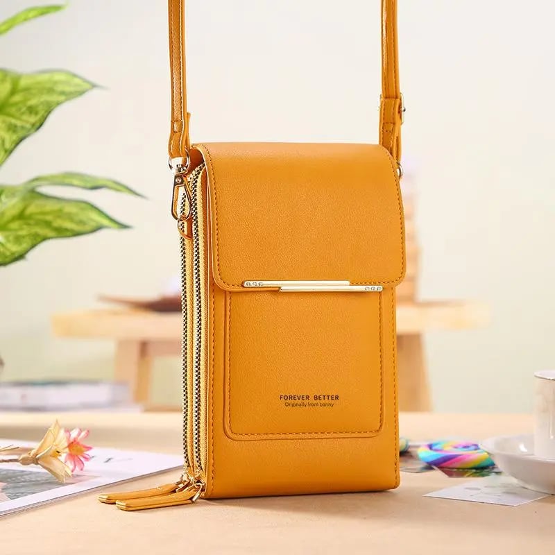 Use Your Phone Hands-Free! Touchscreen No-Dig Crossbody Wallet