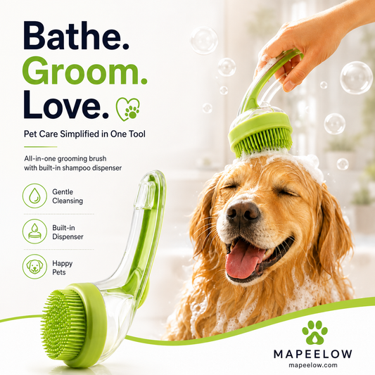 🧴 Pet Bath Brush – Grooming Tool 🐾