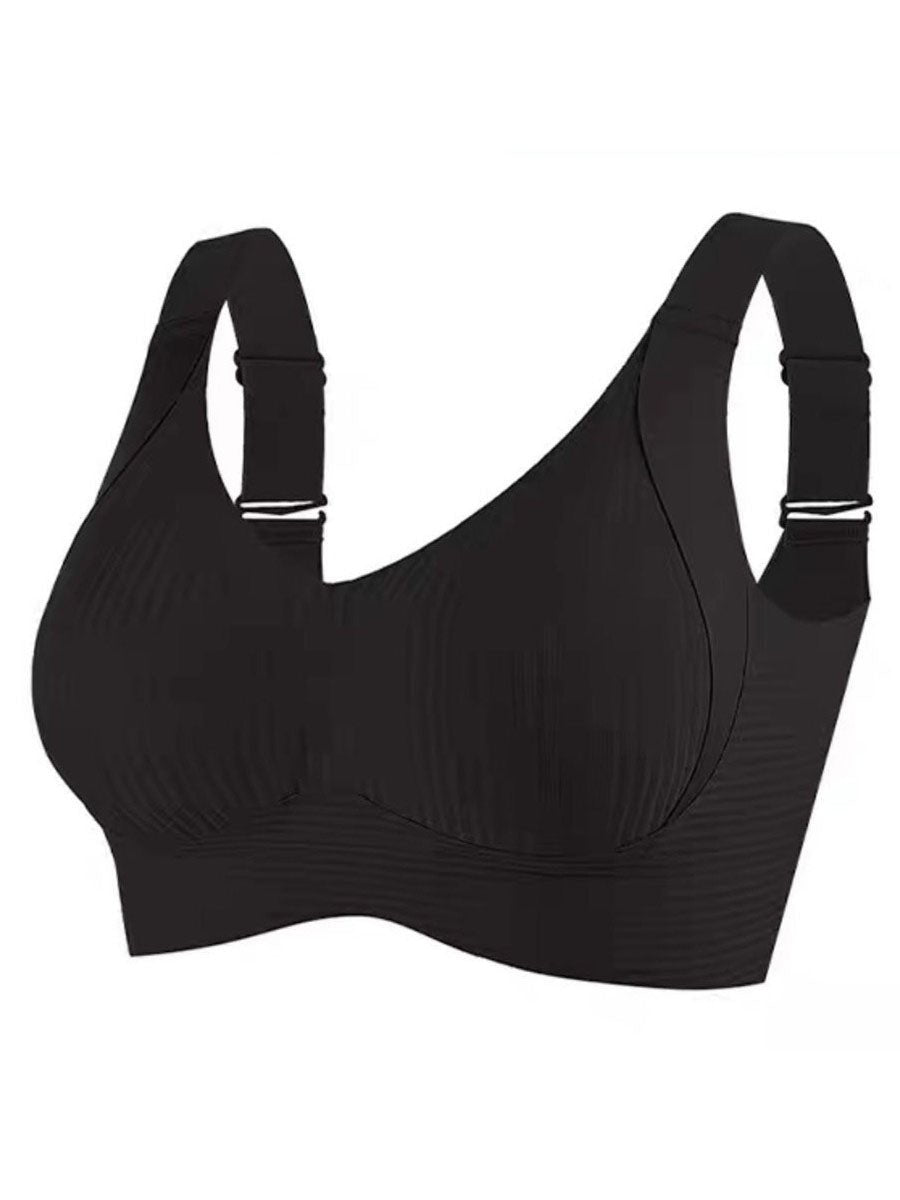 💕 Buy More Save More 💕 Subtle Striped Seamless Bra with W-Support – Comfort & Style!