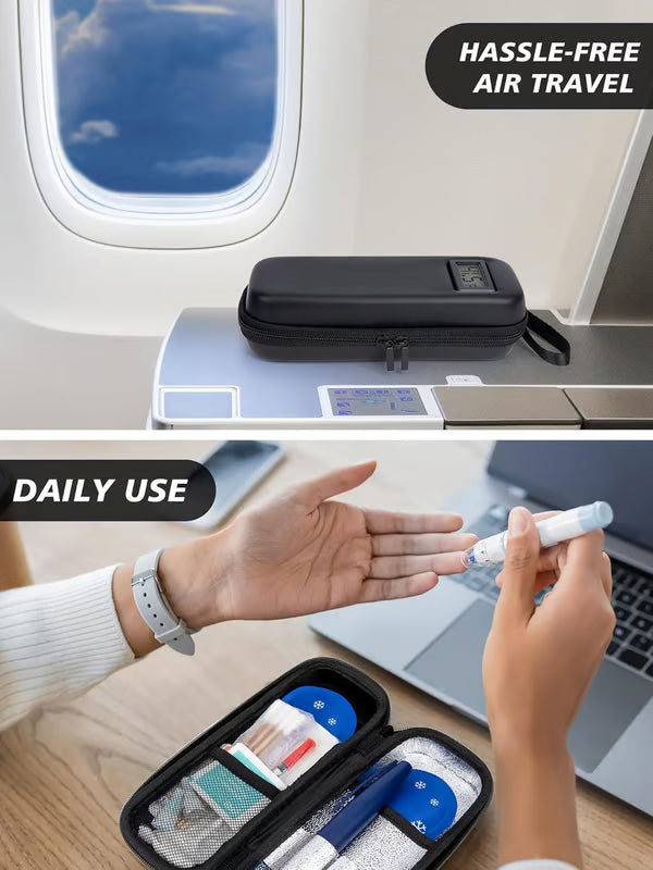 Keep Meds Cool Instantly! No-Worry Temp-Display Travel Case
