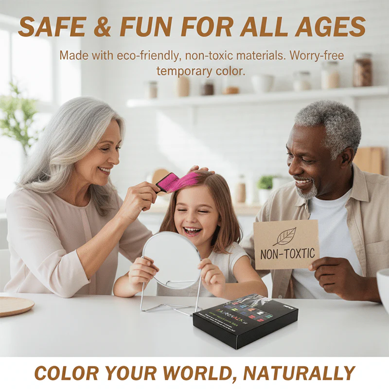 Color Hair Instantly! No-Stain 10-Piece Hair Chalk Set