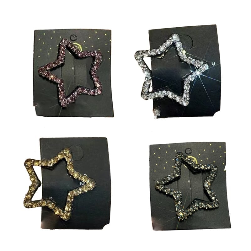 🔥Rhinestone Bling Snap Hair Clip Barrettes