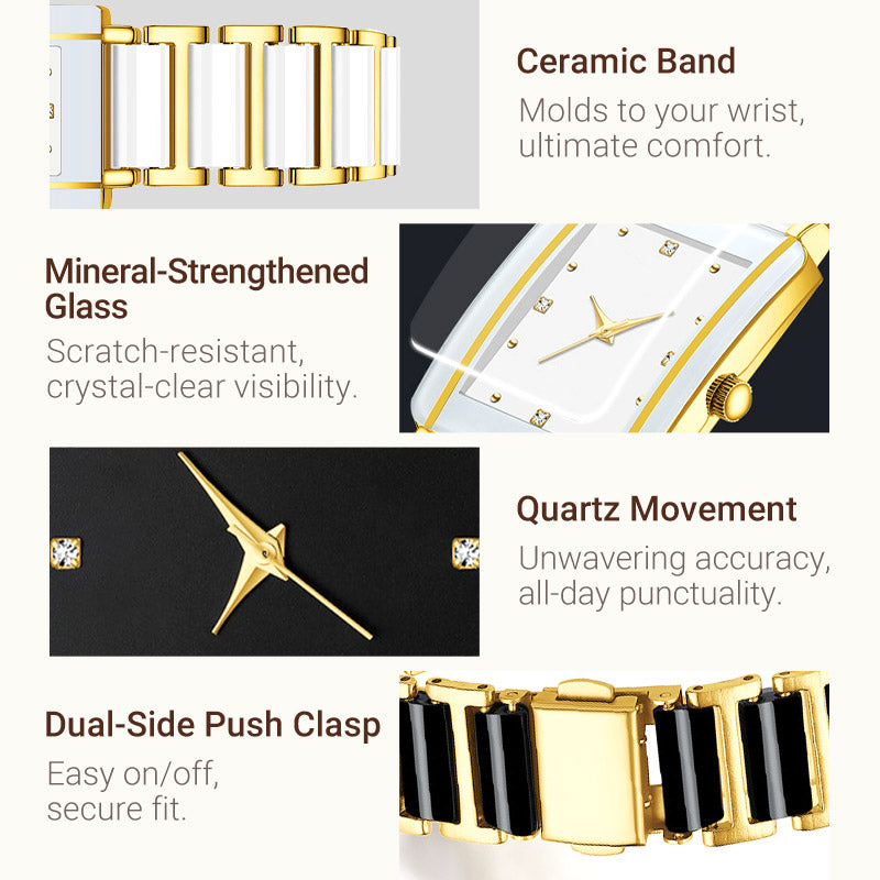 Add Modern Style Instantly! Fashion Square Quartz Watch