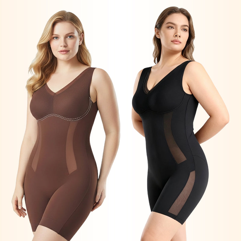 Thoughtful Rear-Removal Design✅Tummy Tuck & Hip Lift Traceless One-piece Shapewear