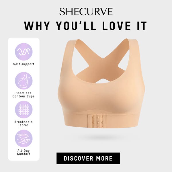 👙 50% OFF NOW! 💎 Front Closure Cross-Back Posture Bra – Wireless Ultra Push-Up, All-Day Comfort & Lift for a Slimmer Silhouette ✨