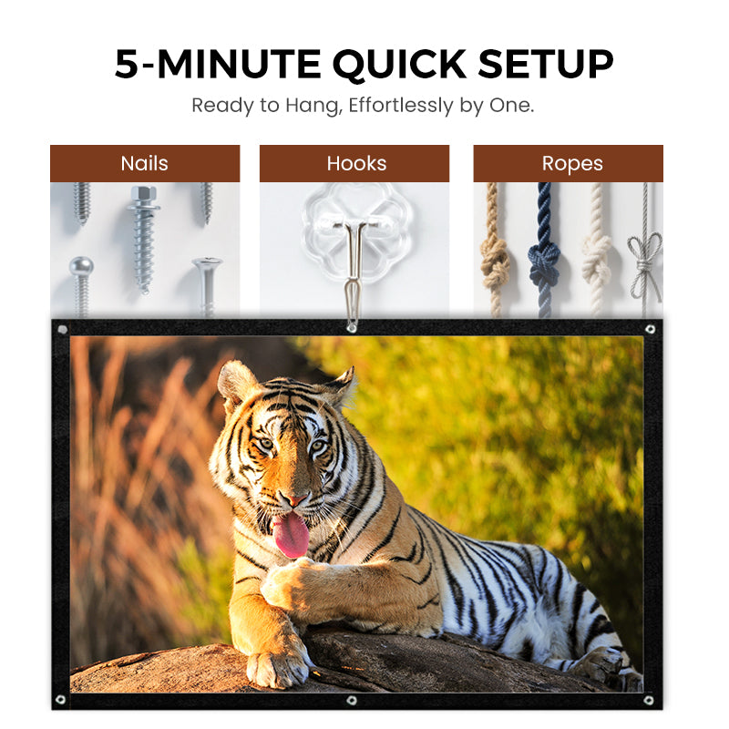 High Definition Projection Screen - 150-inch Diagonal with Matte White Surface for Crystal Clear Home Cinema Experience 🎬🌟