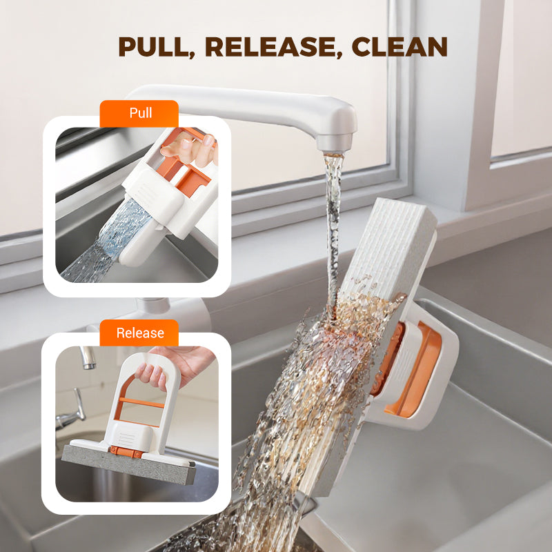 Wipe Any Surface Instantly! No-Mess Foldable Squeeze Mini Mop