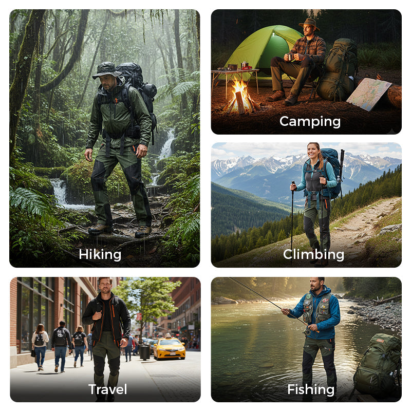 🔥👖Windproof Waterproof Warm Elastic Waist Hiking Pants