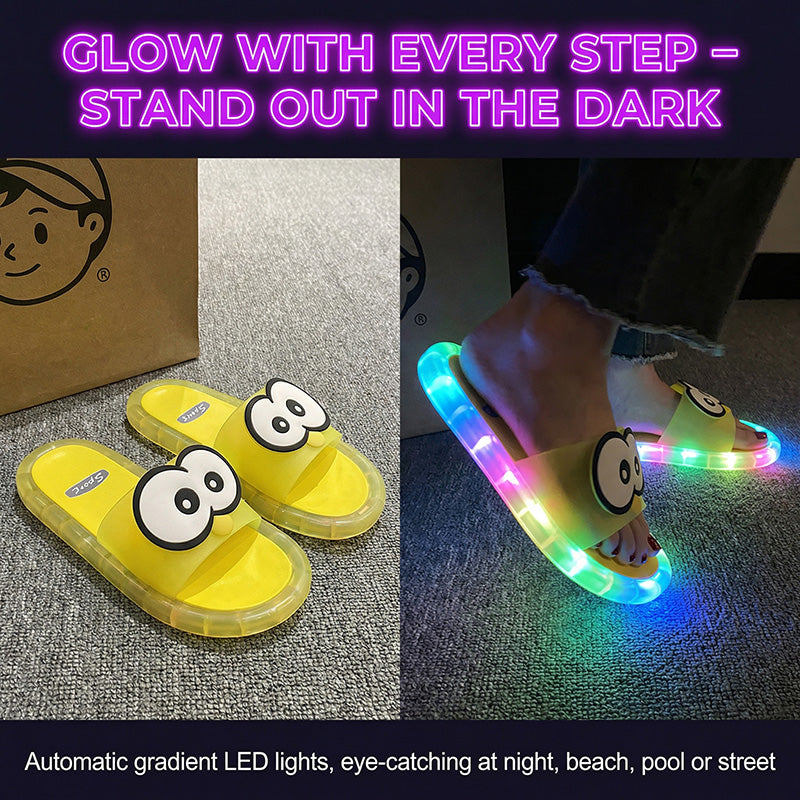GlowDuck Slides👣Cute slippers with cartoon motifs that glow