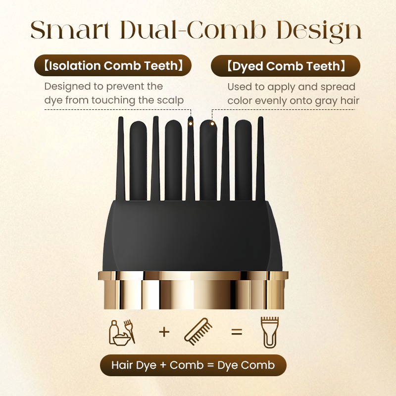 ⏳Time-Limited Special⏰2-in-1 Convenient Hair Dye Comb For Gray Hair