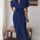 Women's Satin Button Shirt Dress