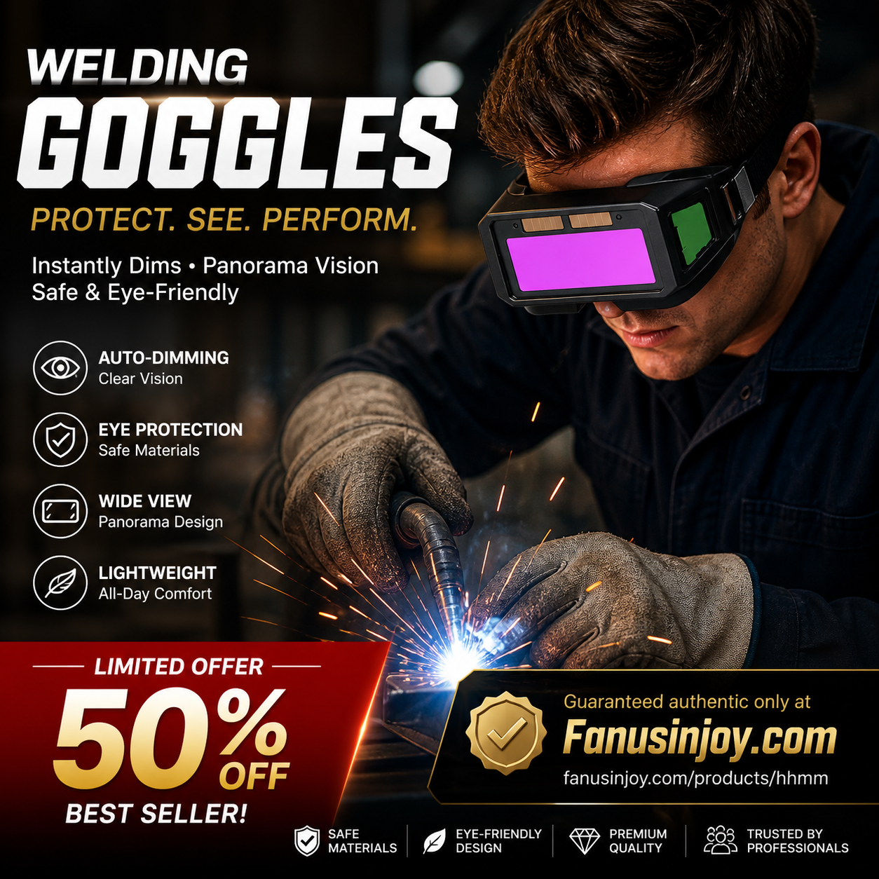 🏭Factory Direct 50% Off！👀Professional Tools for Greater Safety & Convenience 🔥2026 New Burning Welding Eye Protection Glasses
