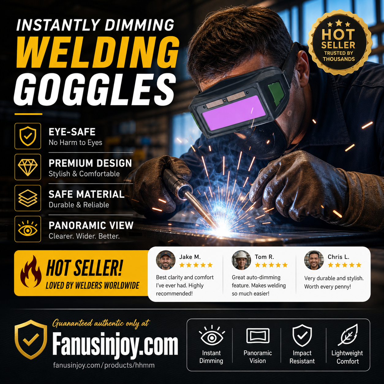 🏭Factory Direct 50% Off！👀Professional Tools for Greater Safety & Convenience 🔥2026 New Burning Welding Eye Protection Glasses