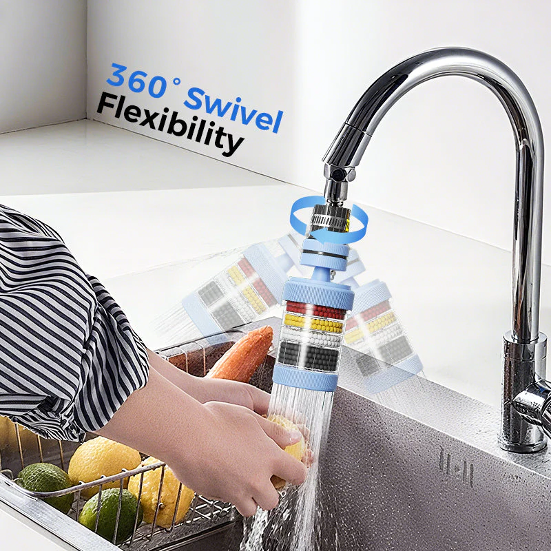 Purify Tap Water Instantly! No-Tool Multi-Layer Faucet Filter