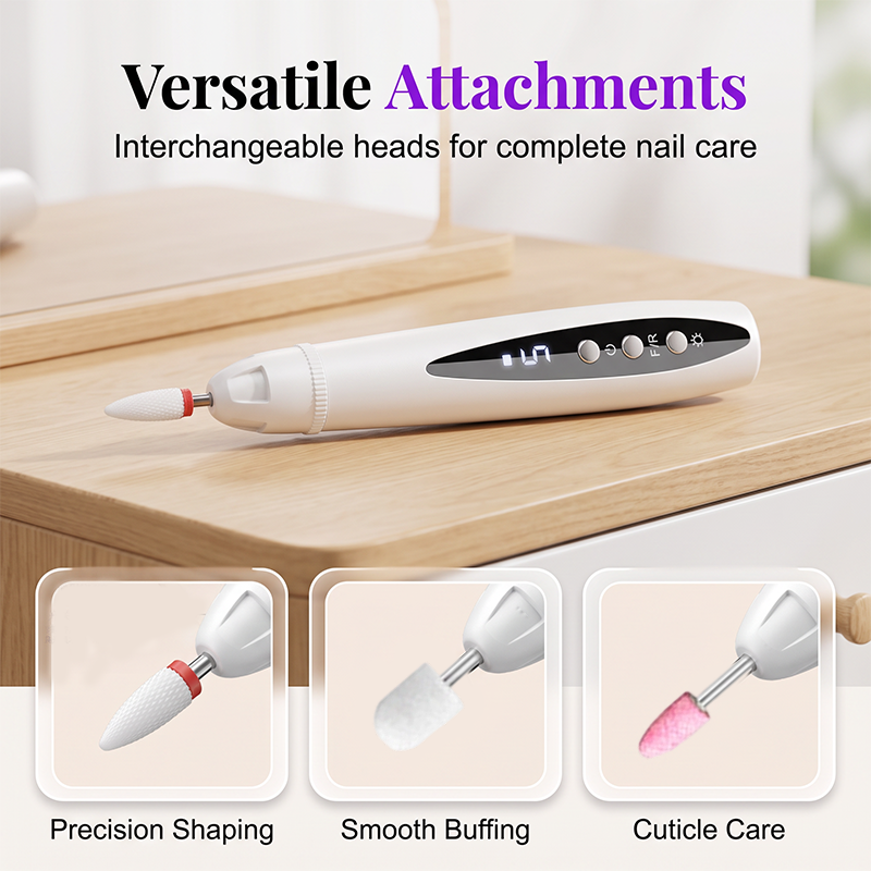 2-in-1 Electric Nail Drill with UV Gel Light Portable Manicure Pedicure Kit
