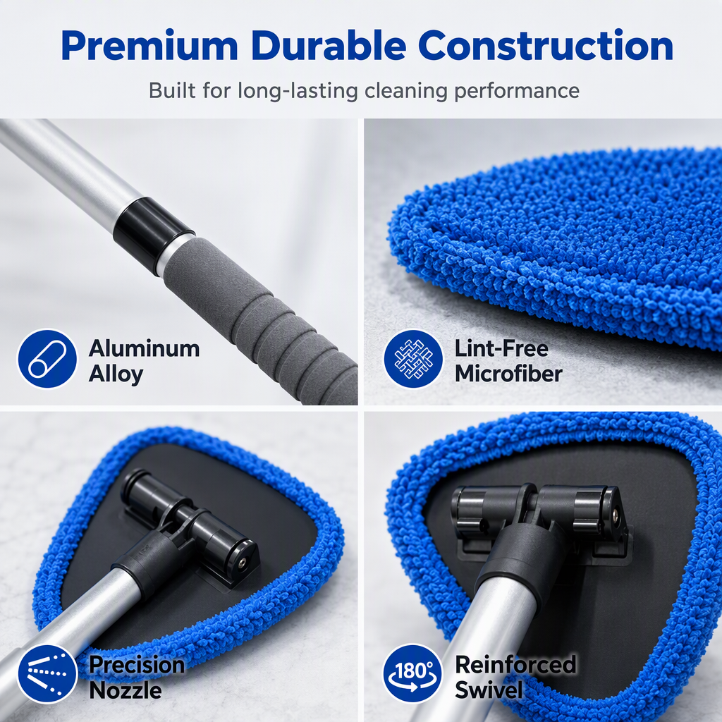 Clean Both Sides Instantly! Magnetic Windshield Cleaning Kit