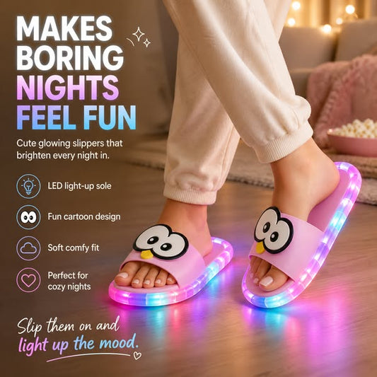 GlowDuck Slides👣Cute slippers with cartoon motifs that glow