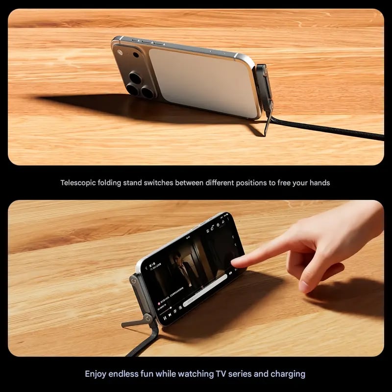 Charge & View Instantly! No-Slip 240W Foldable Stand Cable