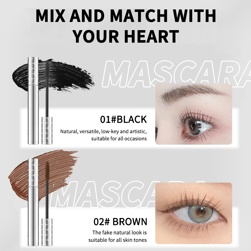 💜All-Day Beautiful Lashes, Smudge-Proof! Waterproof Fiber Mascara for Natural Volume.