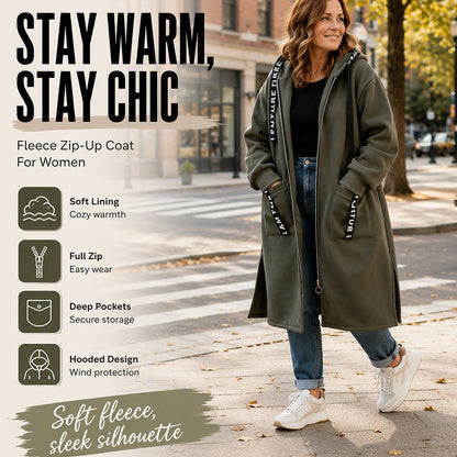 Add Cozy Style Instantly! Oversize Hooded Sweatshirt Coat for Women
