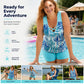 🏖️Summer Hot Sale 50% OFF🏝️✨Sporty Two-Piece Bathing Suit – Criss-Cross Neck, Boy Shorts, Quick-Dry 🏄‍♀️
