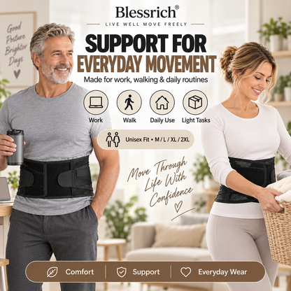 Support Your Back Instantly! Breathable 4-Rod Waist Support Brace