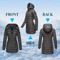 🔥 Winter Women's Mid-length Padded Jacket Warm Solid Color Hooded Jacket