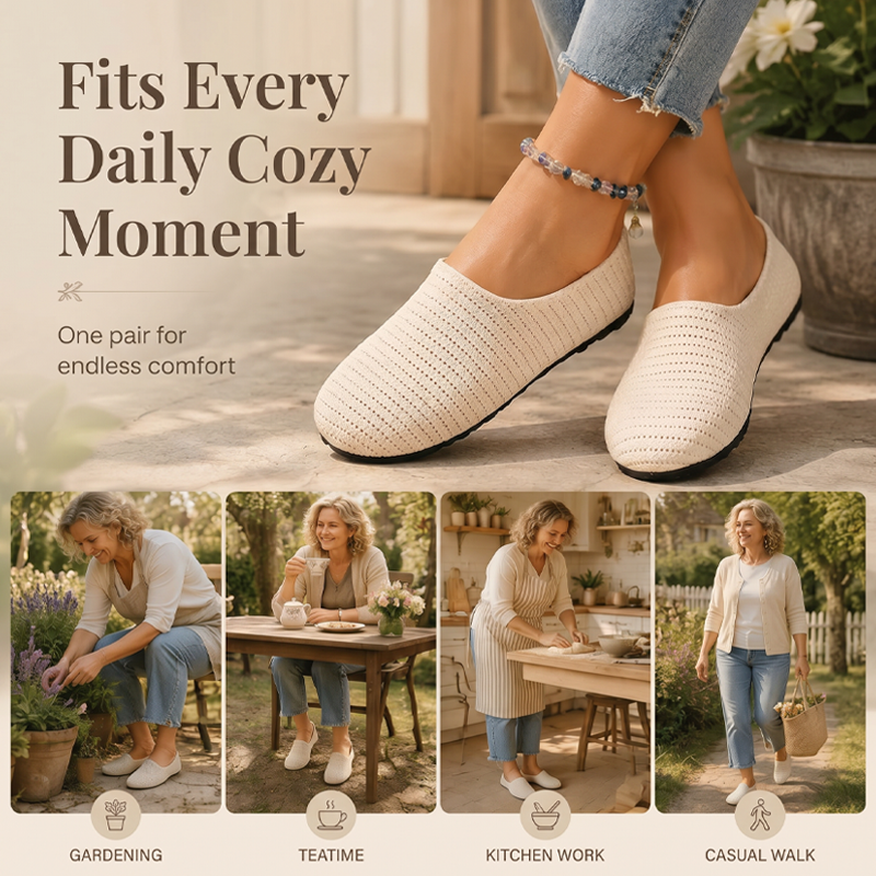 Breathable Knit Mules – Lightweight Slip-On & Cushioned Sole