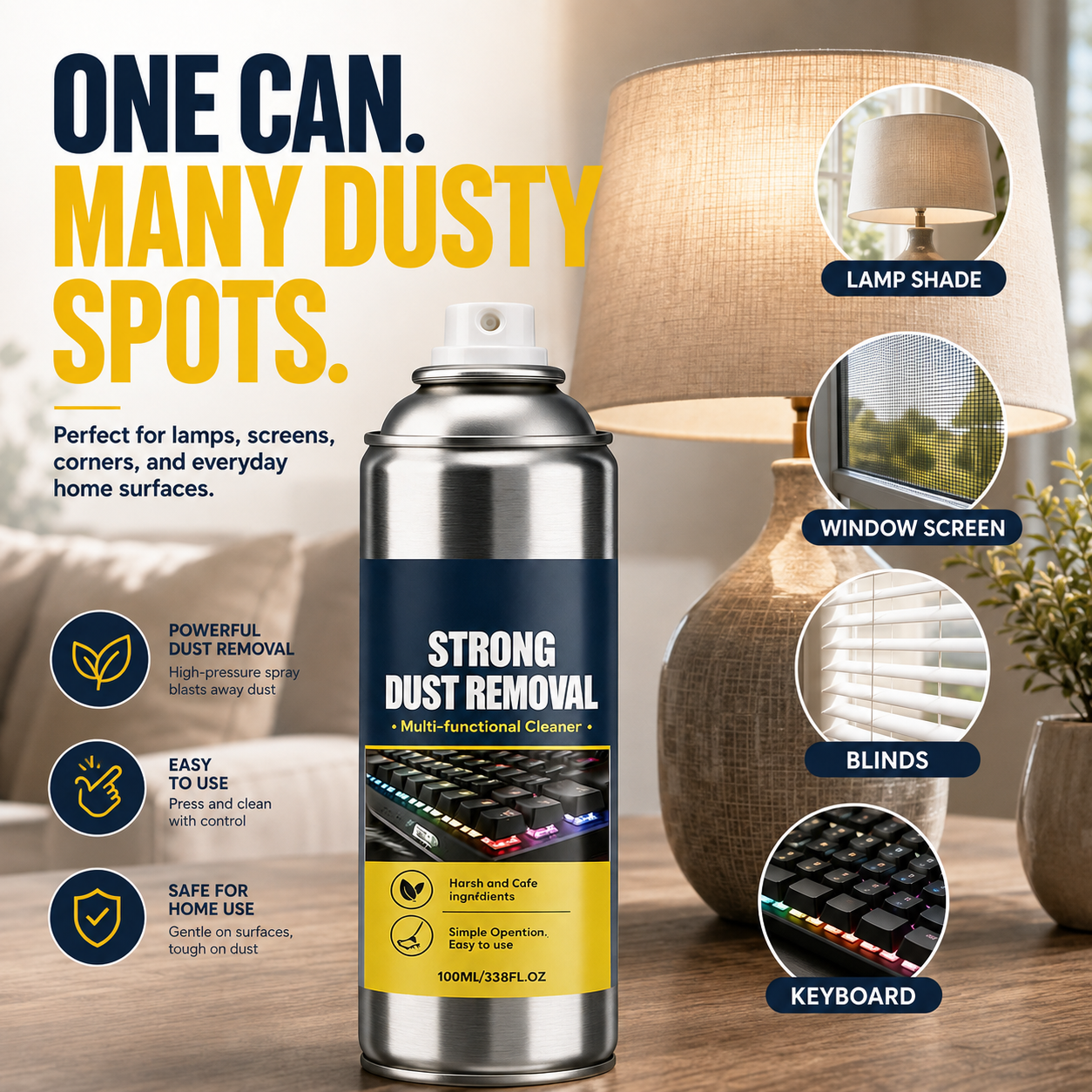 Compressed Air Duster – Precision Nozzle & No-Touch Cleaning Design