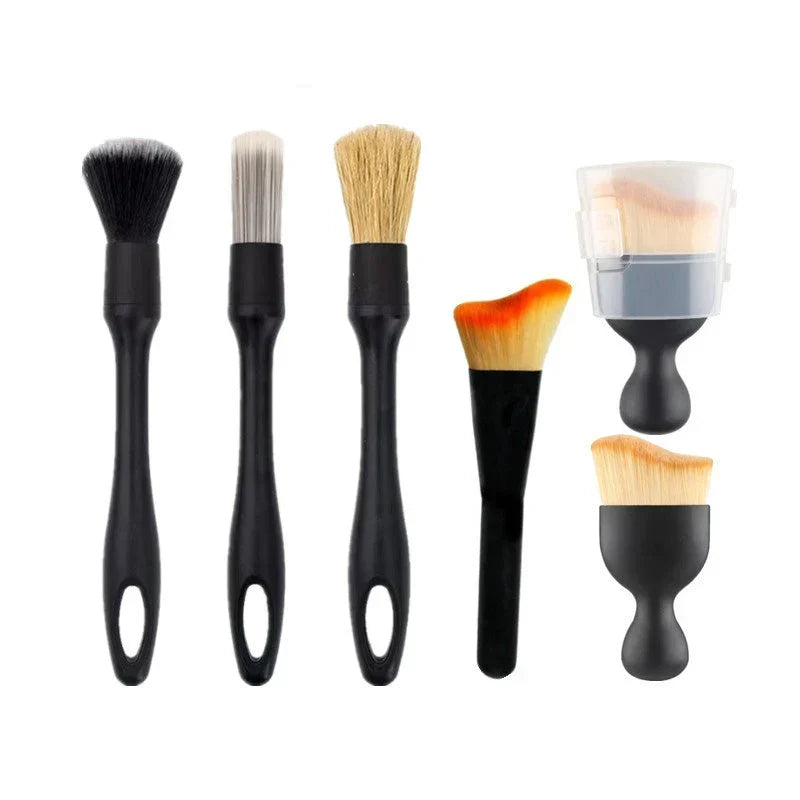 🚗🧹 Car Detailing Brush Set – Soft Interior Cleaning Brushes for Air Vents, Dashboard, Wheels & Tight Spaces