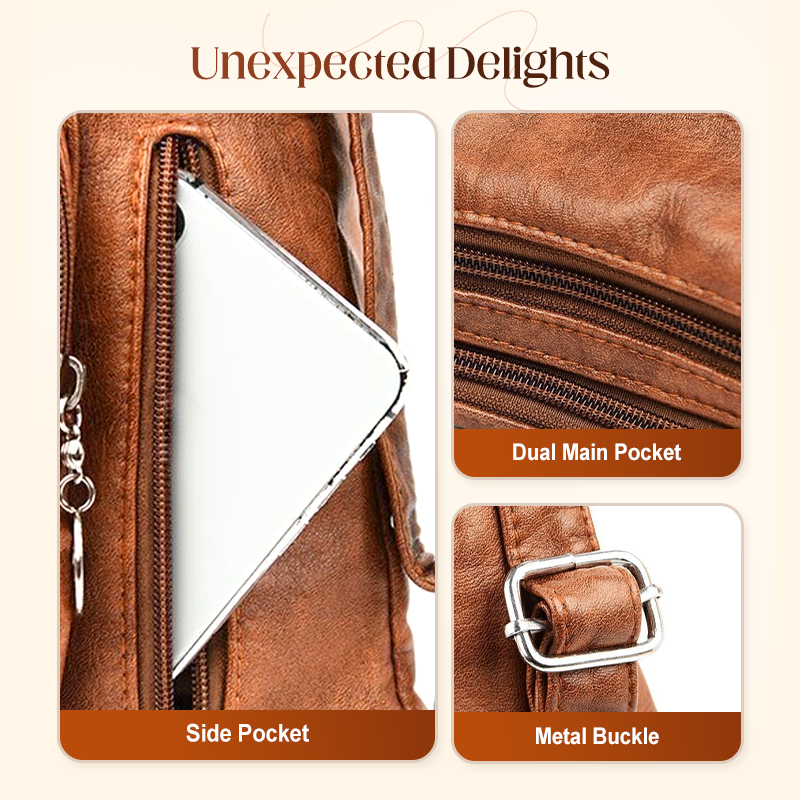 🔥50% OFF | Women's Convertible Multi-Pocket Shoulder Bag - 3 Ways to Wear 🎒