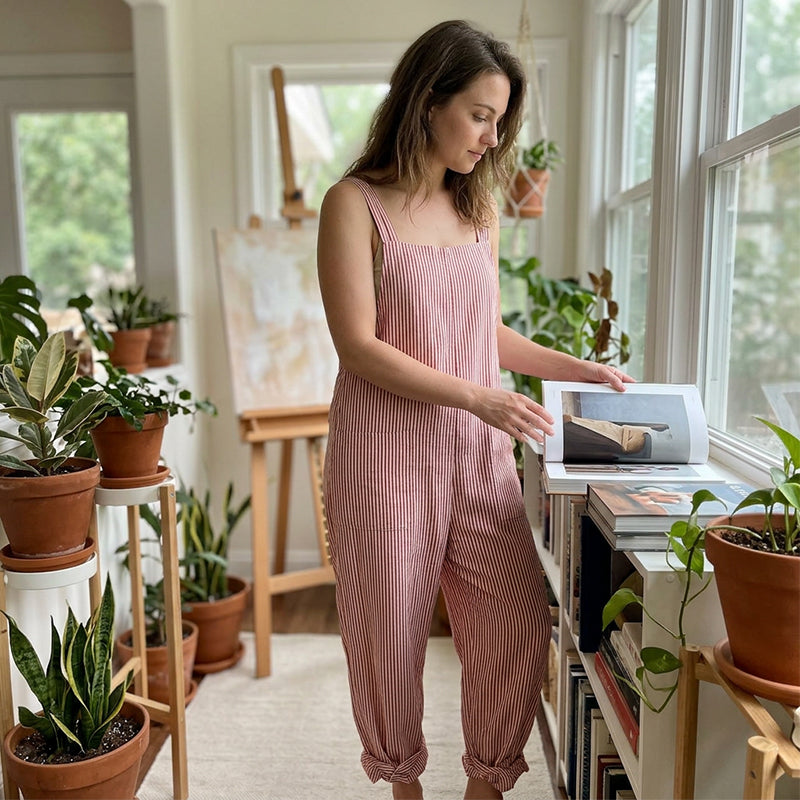👗 50% OFF NOW! Relaxed Striped Jumpsuit – Breathable, Effortless Summer Style