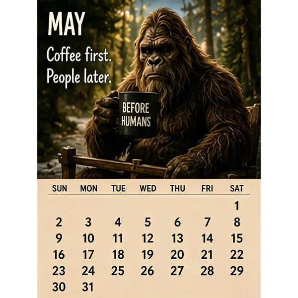 2027 Bigfoot Wall Calendar – Funny & Unique Gift Design