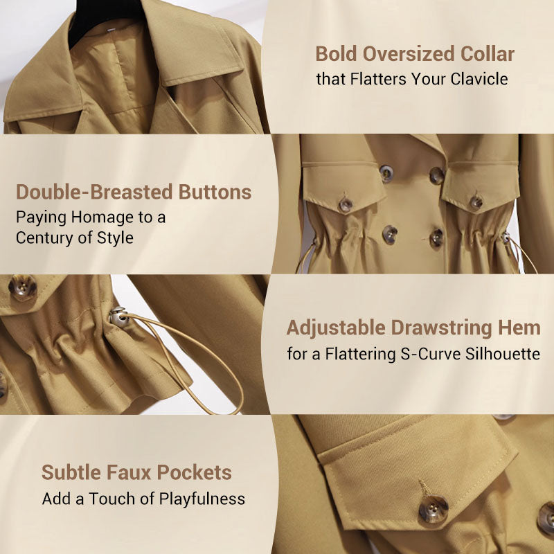 Women's Fashion Short Trench Coat